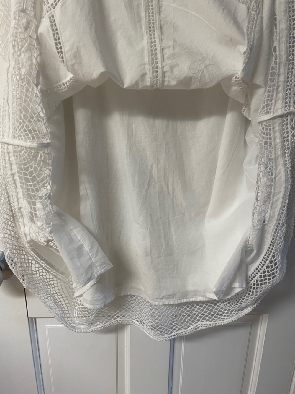 Vineyard Vines lined white cotton crochet design maxi skirt women’s size XL - Picture 10 of 14